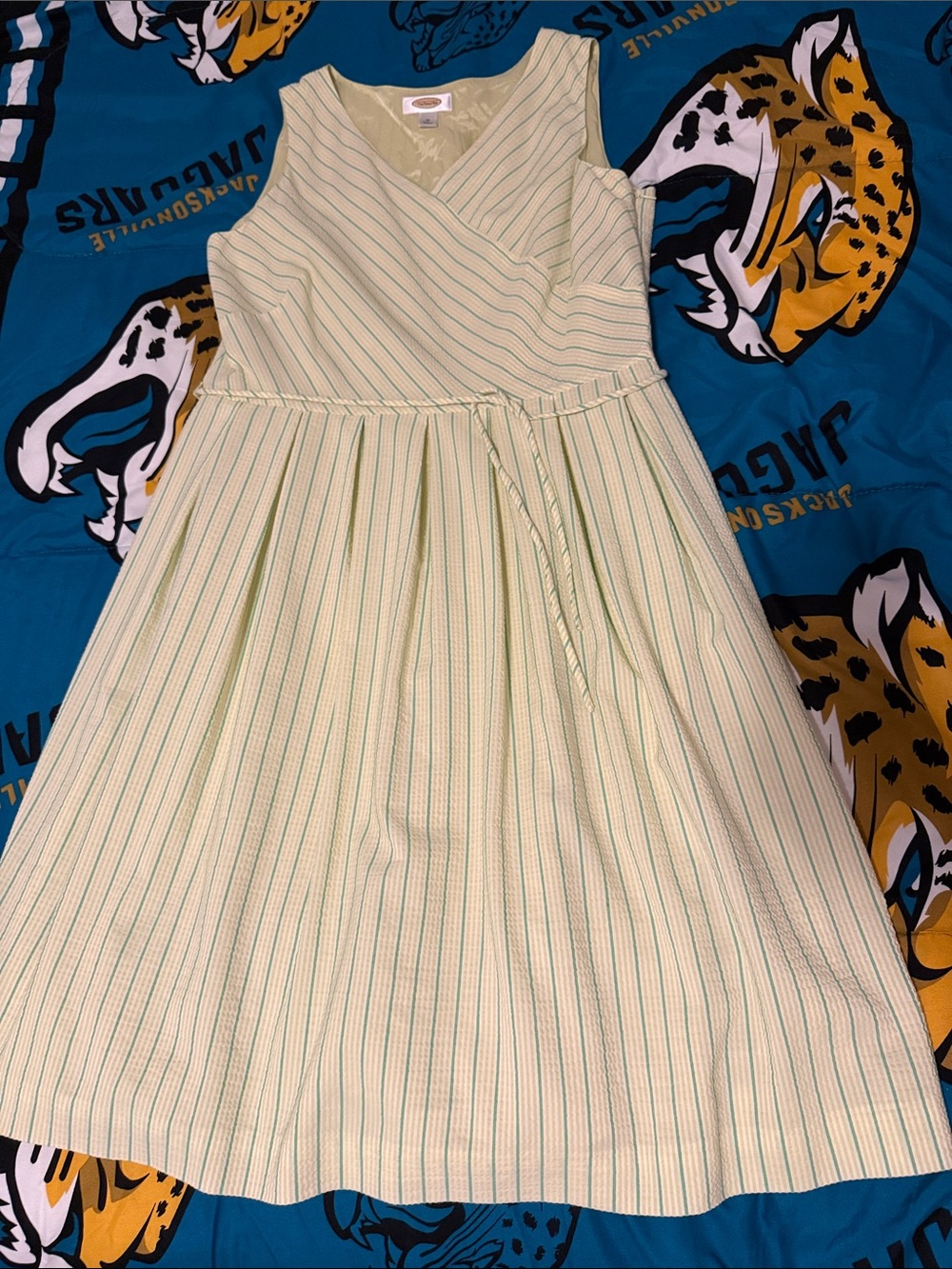 Sz 14 Talbots Summer Seersucker Dress